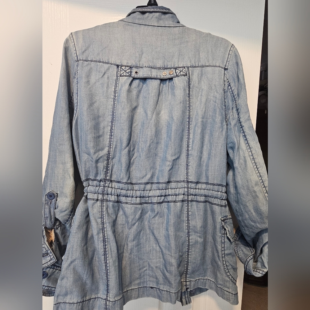 Anthropologie Marrakech Chambray Anorak Utility Jacket. Size Small - Picture 9 of 14